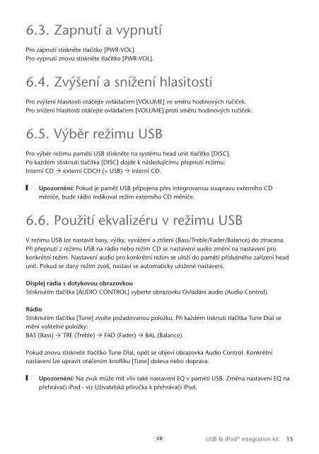 Toyota USB &amp;amp; iPod interface kit - PZ473-00266-00 - USB &amp; iPod interface kit (Czech, Hungarian, Polish, Russian, Slovak, Ukrainian) - mode d'emploi