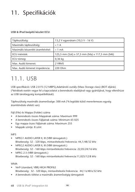 Toyota USB &amp;amp; iPod interface kit - PZ473-00266-00 - USB &amp; iPod interface kit (Czech, Hungarian, Polish, Russian, Slovak, Ukrainian) - mode d'emploi