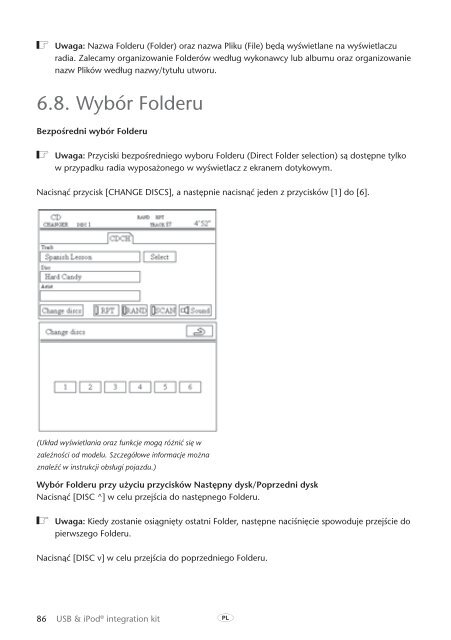 Toyota USB &amp;amp; iPod interface kit - PZ473-00266-00 - USB &amp; iPod interface kit (Czech, Hungarian, Polish, Russian, Slovak, Ukrainian) - mode d'emploi