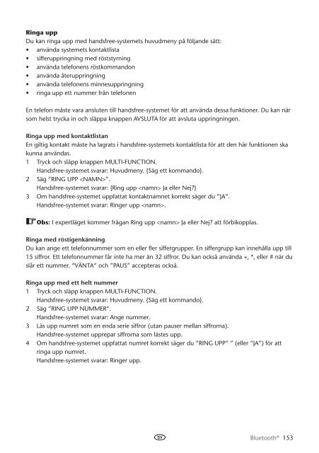 Toyota Bluetooth UIM English Danish Finnish Norwegian Swedish - PZ420-00292-NE - Bluetooth UIM English Danish Finnish Norwegian Swedish - mode d'emploi