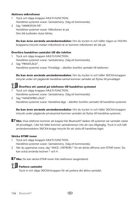 Toyota Bluetooth UIM English Danish Finnish Norwegian Swedish - PZ420-00292-NE - Bluetooth UIM English Danish Finnish Norwegian Swedish - mode d'emploi