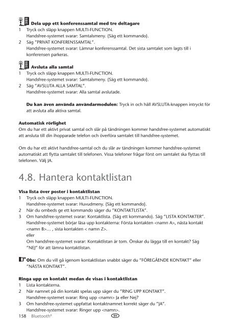 Toyota Bluetooth UIM English Danish Finnish Norwegian Swedish - PZ420-00292-NE - Bluetooth UIM English Danish Finnish Norwegian Swedish - mode d'emploi