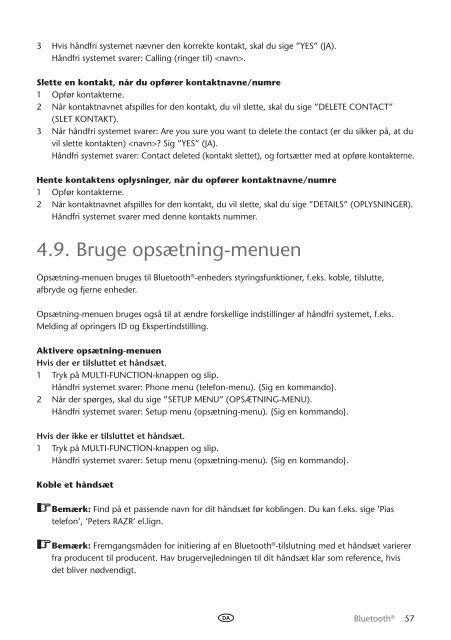 Toyota Bluetooth UIM English Danish Finnish Norwegian Swedish - PZ420-00292-NE - Bluetooth UIM English Danish Finnish Norwegian Swedish - mode d'emploi