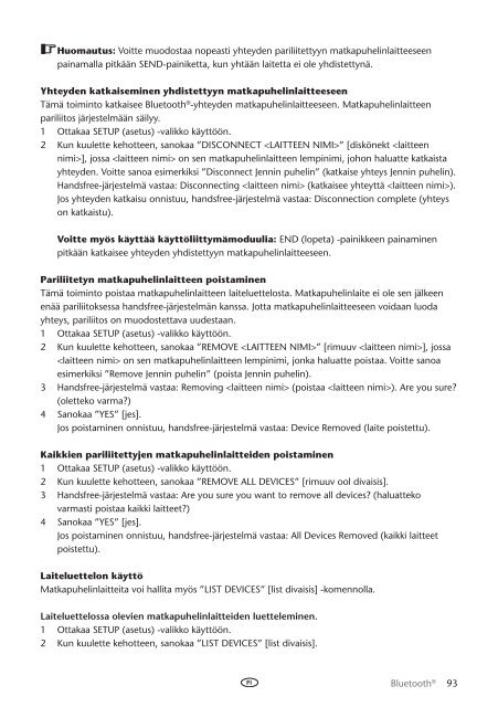 Toyota Bluetooth UIM English Danish Finnish Norwegian Swedish - PZ420-00292-NE - Bluetooth UIM English Danish Finnish Norwegian Swedish - mode d'emploi