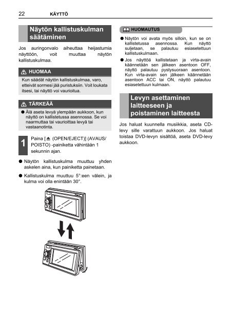 Toyota TNS410 - PZ420-E0333-FI - TNS410 - mode d'emploi