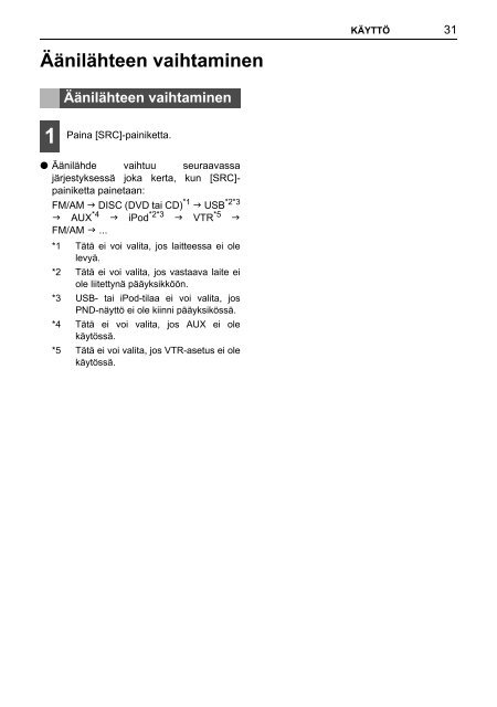 Toyota TNS410 - PZ420-E0333-FI - TNS410 - mode d'emploi