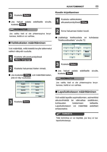 Toyota TNS410 - PZ420-E0333-FI - TNS410 - mode d'emploi