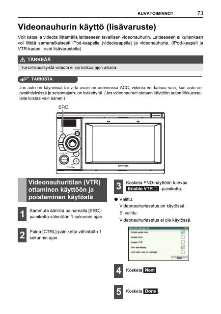 Toyota TNS410 - PZ420-E0333-FI - TNS410 - mode d'emploi