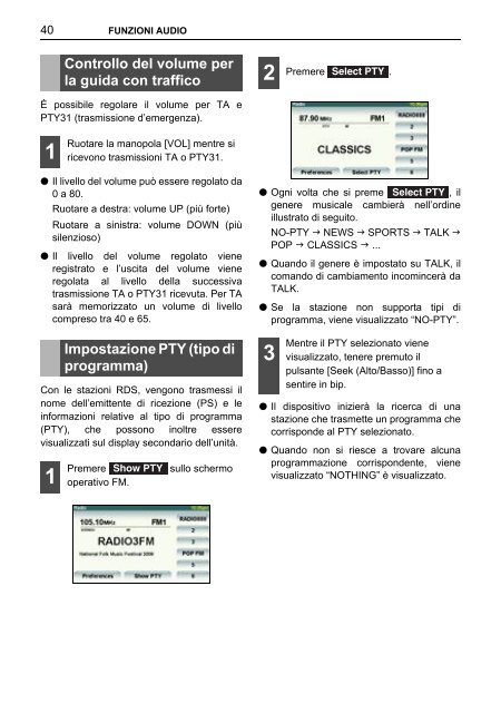 Toyota TNS410 - PZ420-E0333-IT - TNS410 - mode d'emploi