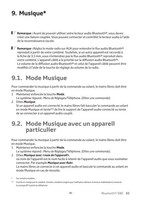 Toyota Bluetooth SWC - PZ420-T0290-ME - Bluetooth SWC (English French German Dutch Italian) - mode d'emploi