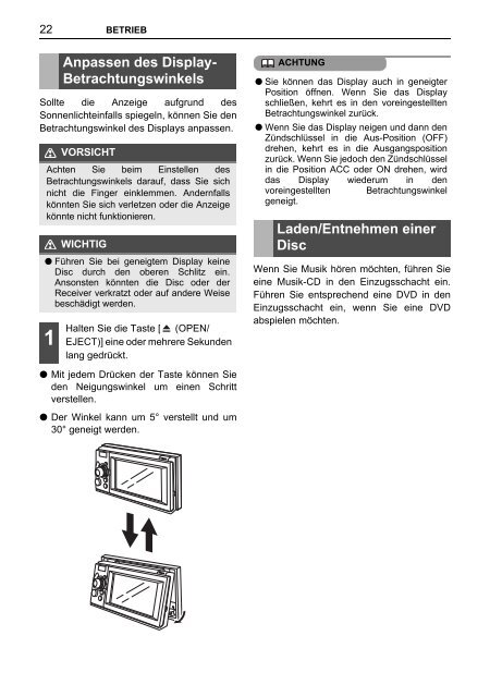 Toyota TNS410 - PZ420-E0333-DE - TNS410 - mode d'emploi