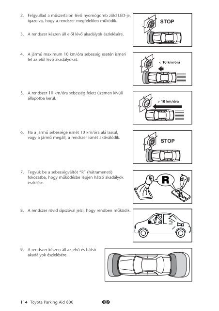 Toyota Toyota Parking Aid 800 - PZ464-00425-40 - Toyota Parking Aid 800 - mode d'emploi