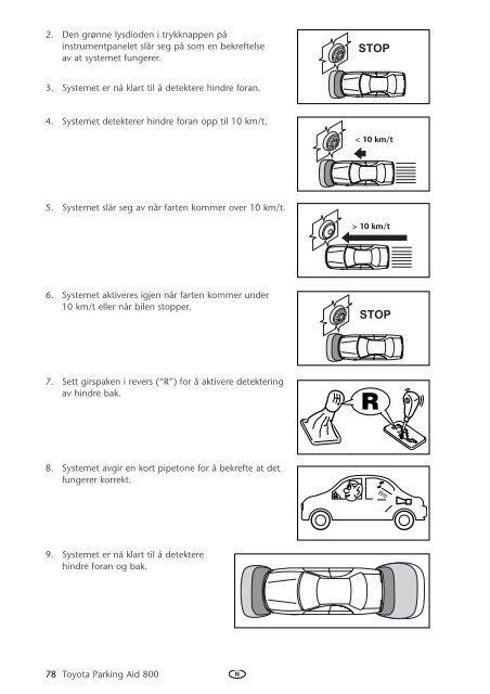 Toyota Toyota Parking Aid 800 - PZ464-00425-40 - Toyota Parking Aid 800 - mode d'emploi