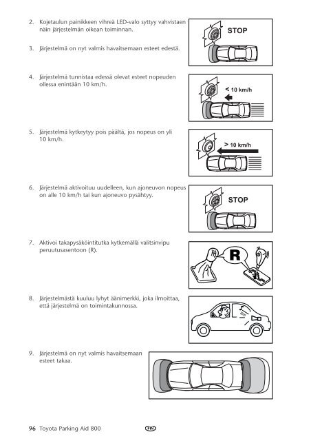 Toyota Toyota Parking Aid 800 - PZ464-00425-40 - Toyota Parking Aid 800 - mode d'emploi