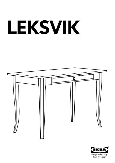 Ikea LEKSVIK scrivania - 80133402 - Istruzioni di montaggio