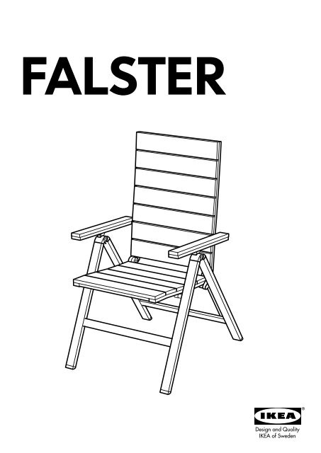 Ikea FALSTER tavolo+6 sedie relax, da giardino - S29053998 - Istruzioni di montaggio