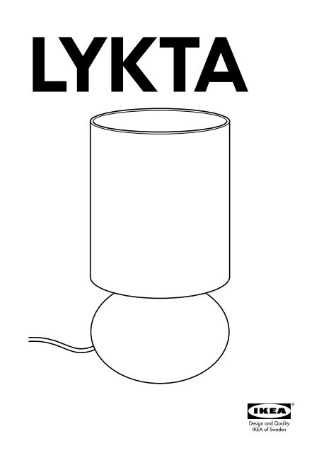 Ikea Lykta Lampada Da Tavolo 90084806 Istruzioni Montaggio Pdf