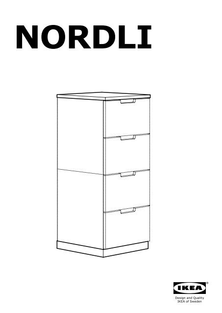 Ikea NORDLI Cassettiera Con 2 Cassetti - S99027232 - Istruzioni di montaggio