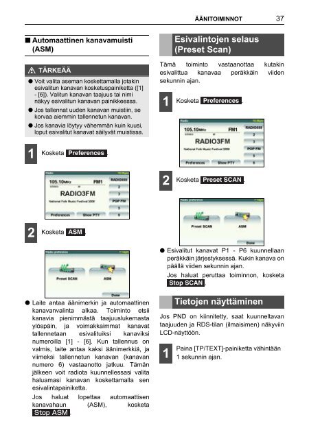 Toyota TNS410 - PZ420-E0333-FI - TNS410 - mode d'emploi