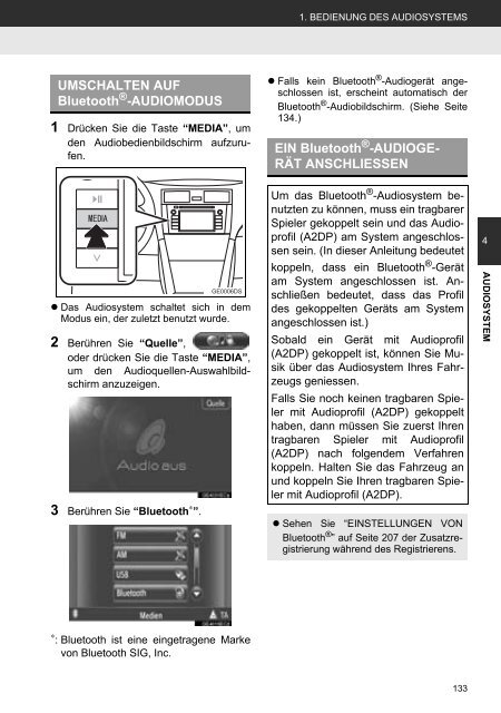 Toyota Toyota Touch &amp;amp; Go - PZ490-00331-*0 - Toyota Touch &amp; Go - Toyota Touch &amp; Go Plus - German - mode d'emploi