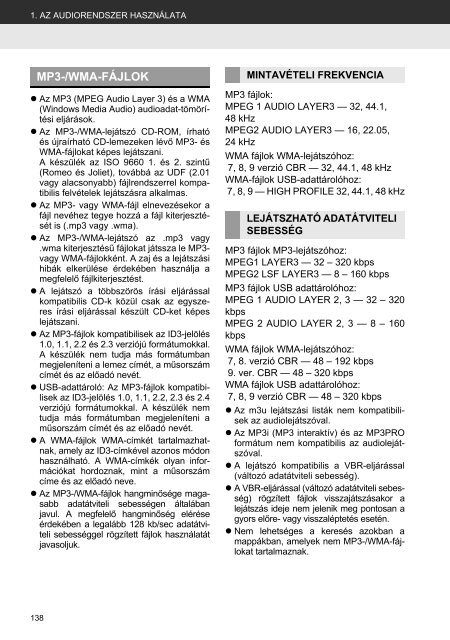 Toyota Toyota Touch &amp;amp; Go - PZ490-00331-*0 - Toyota Touch &amp; Go - Touch &amp; Go Plus - Hungarian - mode d'emploi