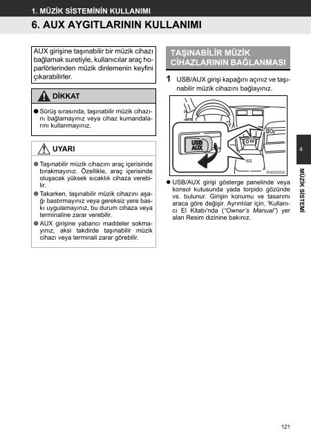 Toyota Toyota Touch &amp;amp; Go - PZ490-00331-*0 - Toyota Touch &amp; Go - Toyota Touch &amp; Go Plus - Turkish - mode d'emploi