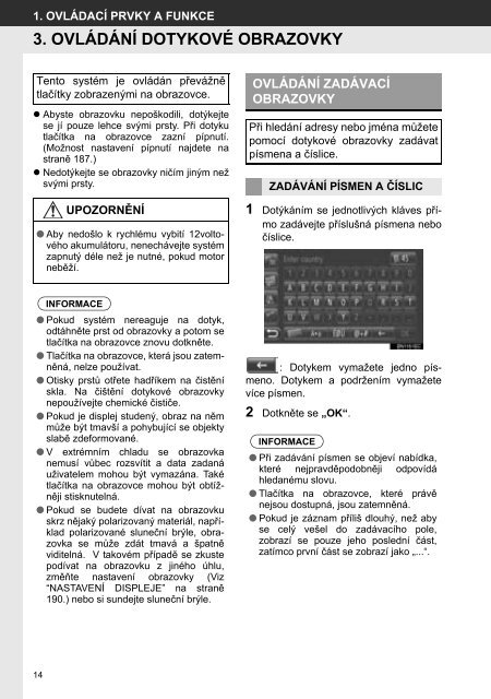 Toyota Toyota Touch &amp;amp; Go - PZ490-00331-*0 - Toyota Touch &amp; Go - Toyota Touch &amp; Go Plus - Czech - mode d'emploi