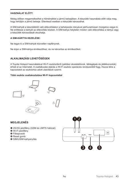 Toyota Toyota Hotspot - PZ19X-X0270-EE - Toyota Hotspot - mode d'emploi