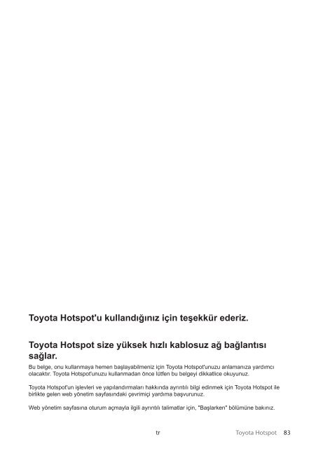 Toyota Toyota Hotspot - PZ19X-X0270-EE - Toyota Hotspot - mode d'emploi