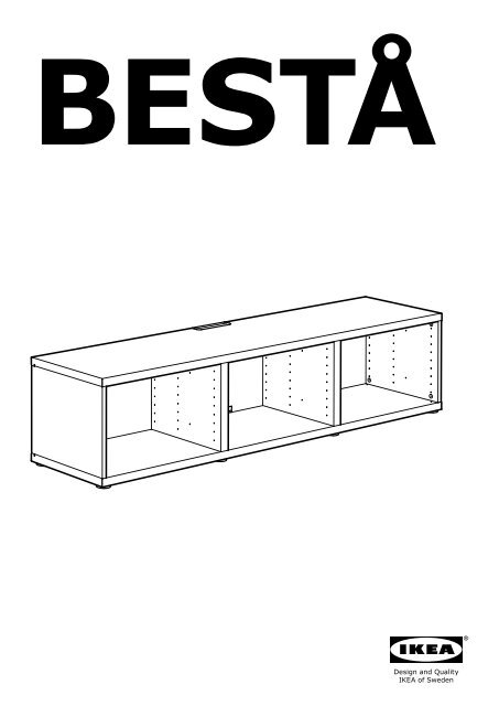 Ikea BEST&Aring; mobile TV - S79133276 - Istruzioni di montaggio
