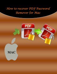 How to Recover PDF Password Remover for Mac