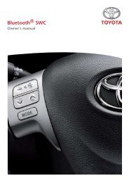 Toyota Bluetooth SWC English - PZ420-00293-EN - Bluetooth SWC English - mode d'emploi