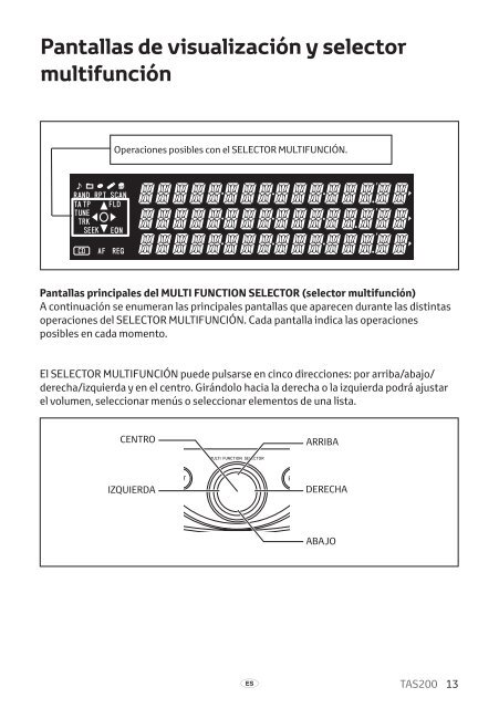 Toyota TAS200 - PZ420-00212-ES - TAS200 (Spanish) - mode d'emploi