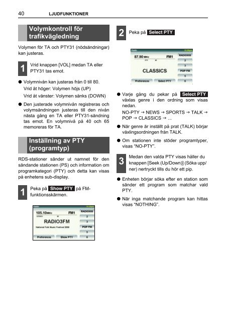 Toyota TNS410 - PZ420-E0333-SV - TNS410 - mode d'emploi