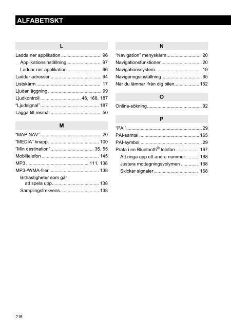 Toyota Toyota Touch &amp;amp; Go - PZ490-00331-*0 - Toyota Touch &amp; Go - Touch Touch &amp; Go Plus - Swedish - mode d'emploi