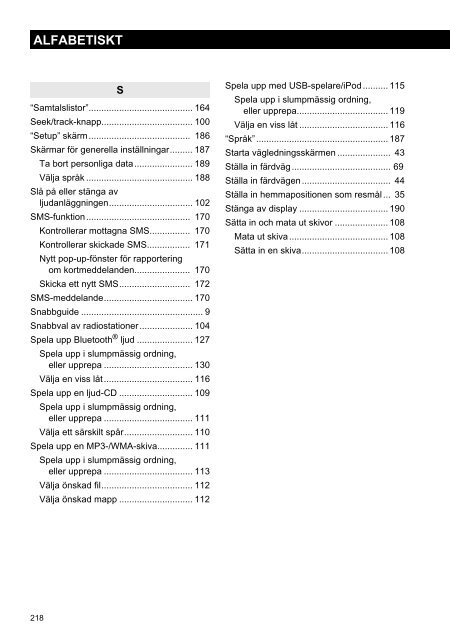 Toyota Toyota Touch &amp;amp; Go - PZ490-00331-*0 - Toyota Touch &amp; Go - Touch Touch &amp; Go Plus - Swedish - mode d'emploi