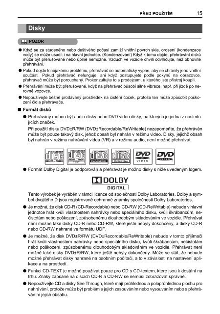 Toyota TNS410 - PZ420-E0333-CS - TNS410 - mode d'emploi