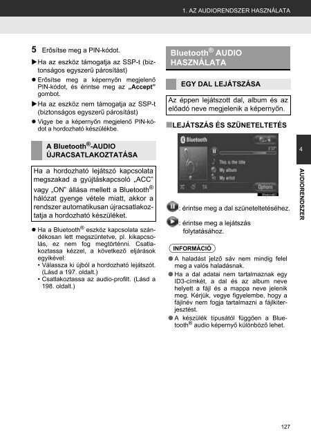 Toyota Toyota Touch &amp;amp; Go - PZ490-00331-*0 - Toyota Touch &amp; Go - Touch &amp; Go Plus - Hungarian - mode d'emploi