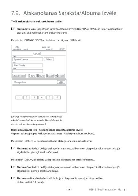 Toyota USB &amp;amp; iPod interface kit - PZ473-00266-00 - USB &amp; iPod interface kit (Russian, Latvian, Lithuanian, Estonian) - mode d'emploi