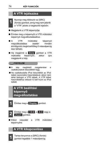 Toyota TNS410 - PZ420-E0333-HU - TNS410 - mode d'emploi