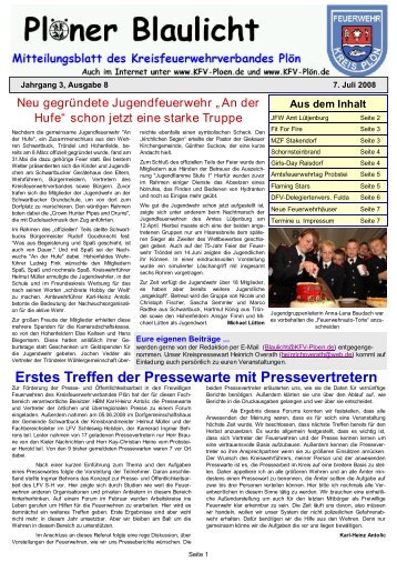 Blaulicht Nr. 8 - Kreisfeuerwehrverband Plön