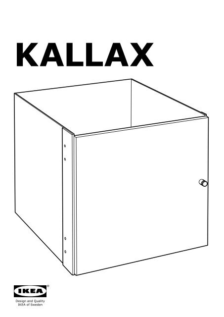 Ikea KALLAX Scaffale Con Ante - S49155496 - Istruzioni di montaggio