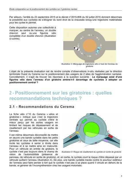 Étude comparative sur le positionnement des cyclistes sur 2 giratoires nantais