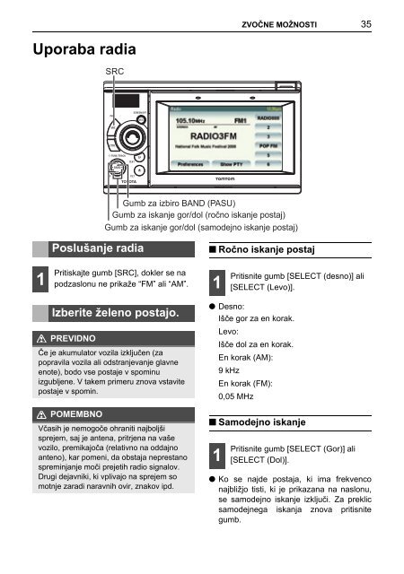 Toyota TNS410 - PZ420-E0333-SL - TNS410 - mode d'emploi