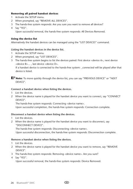 Toyota Bluetooth SWC English Czech Hungarian Polish Russian - PZ420-00296-EE - Bluetooth SWC English Czech Hungarian Polish Russian - mode d'emploi