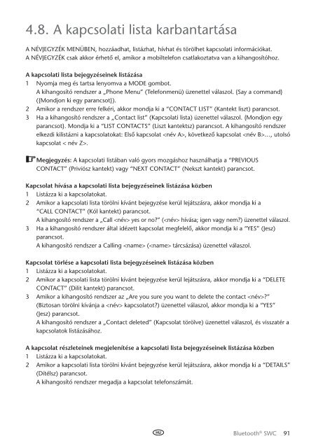 Toyota Bluetooth SWC English Czech Hungarian Polish Russian - PZ420-00296-EE - Bluetooth SWC English Czech Hungarian Polish Russian - mode d'emploi