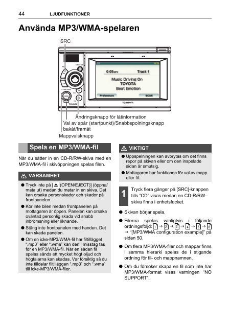 Toyota TNS410 - PZ420-E0333-SV - TNS410 - mode d'emploi