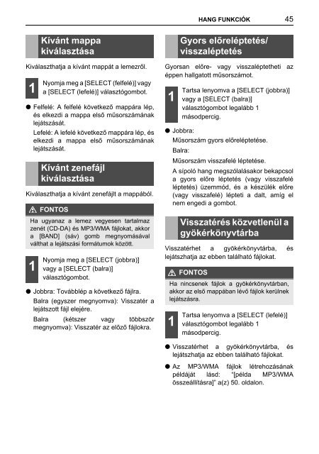 Toyota TNS410 - PZ420-E0333-HU - TNS410 - mode d'emploi