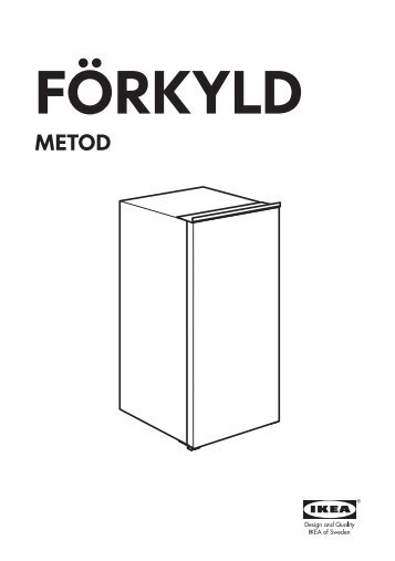 Ikea FÃRKYLD frigo integrato/vano congelatore - 90282340 - Istruzioni di montaggio