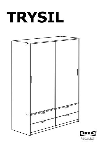 Ikea TRYSIL Guardaroba Ante Scorrev/4 Cassetti - 10236031 - Istruzioni di montaggio